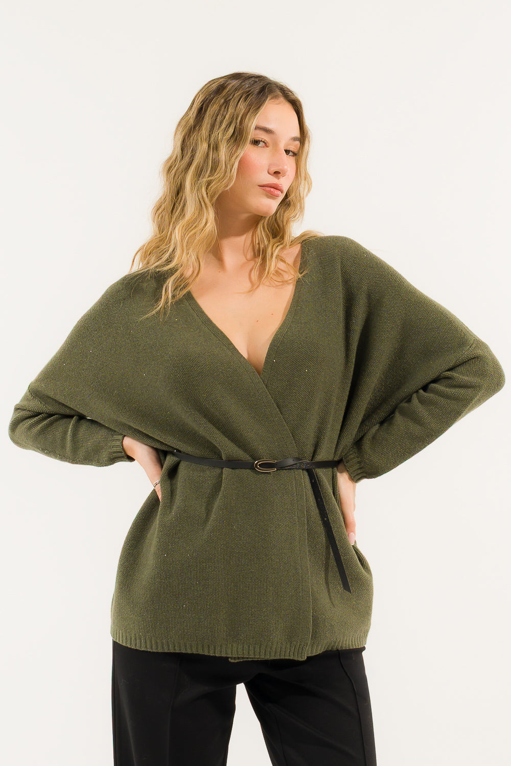 CARDIGAN CON CINTURA