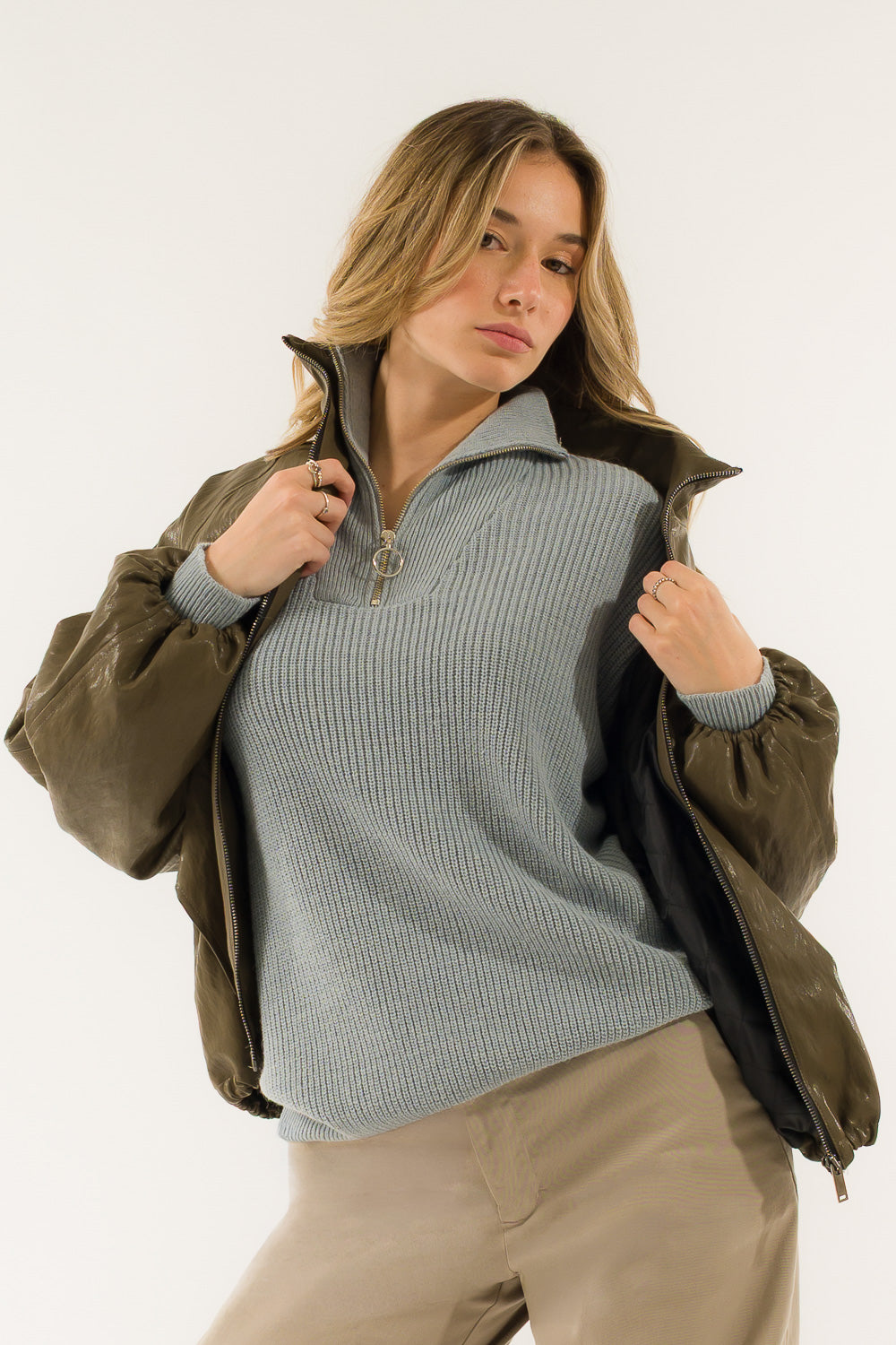 MAGLIA ZIP COLLO