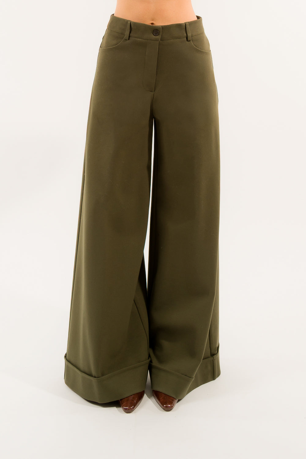PANTALONE PALAZZO RISVOLTO