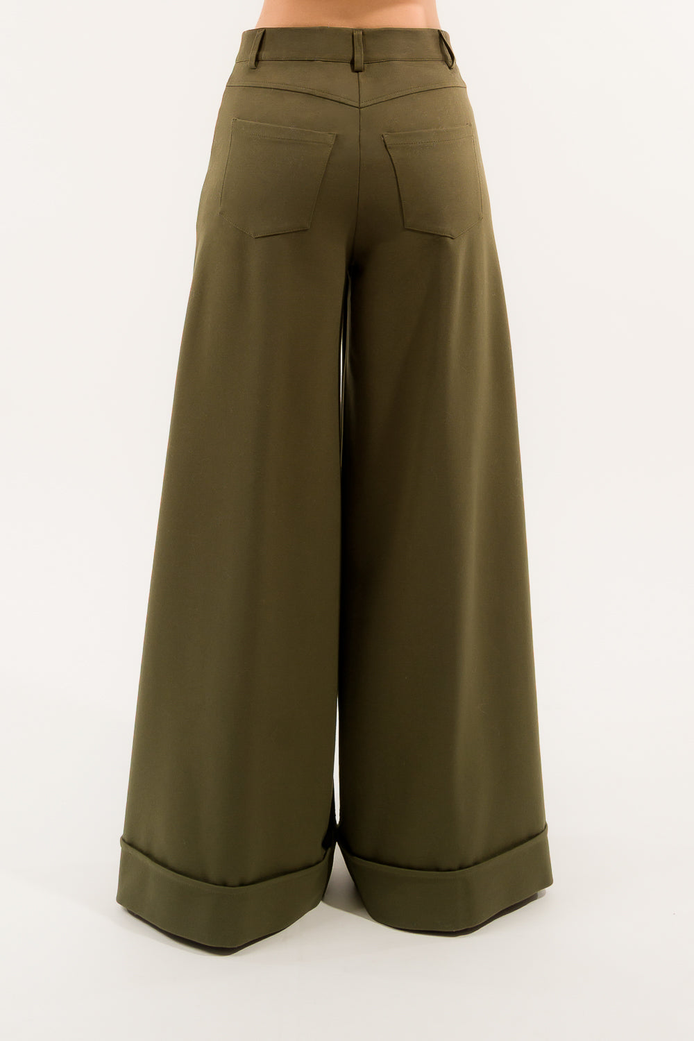 PANTALONE PALAZZO RISVOLTO