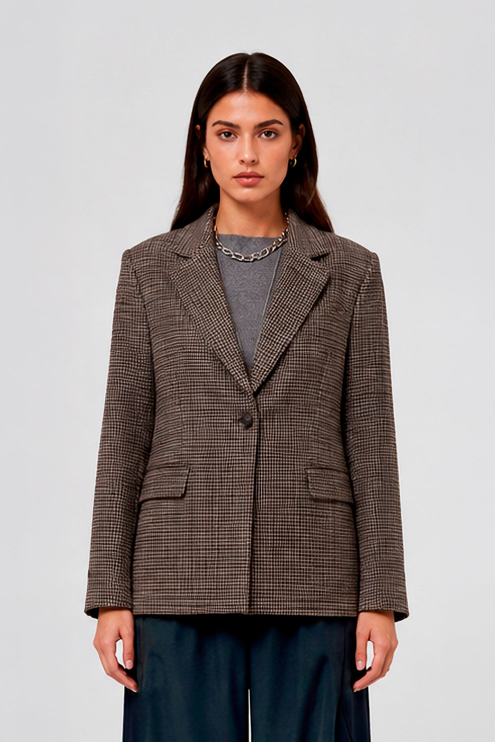 GIACCA 1 BOTTONE PANNO FANTASIA