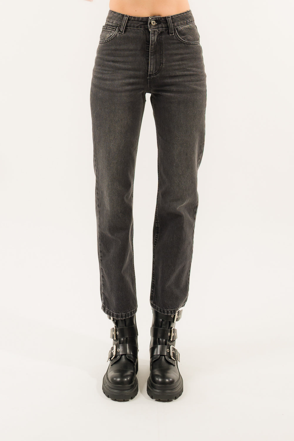 JEANS ANANAS SLIM CROPPED VITA ALTA