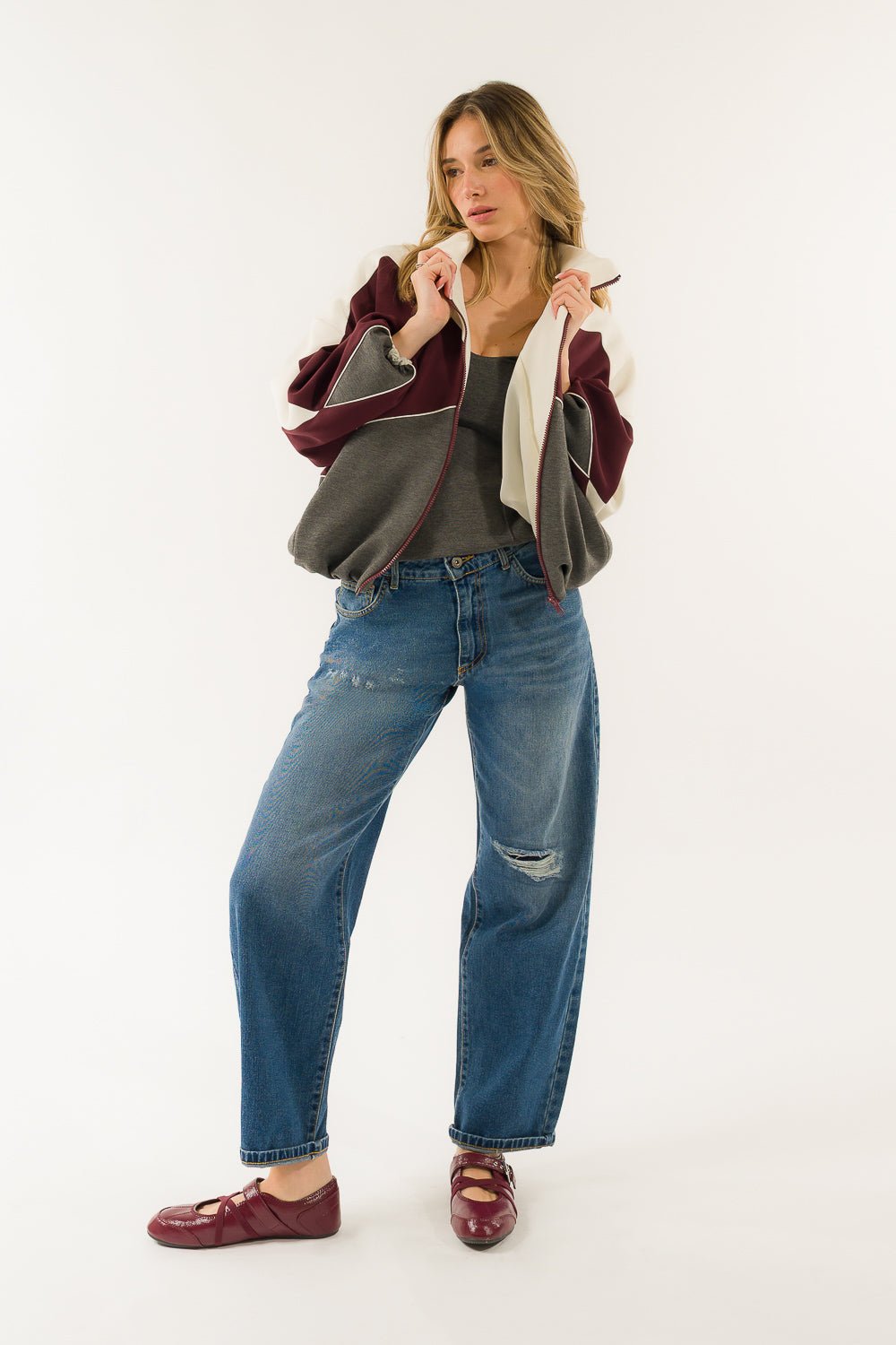 JEANS DIAMANTE BAGGY CARROT CROPPED VITA REGULAR