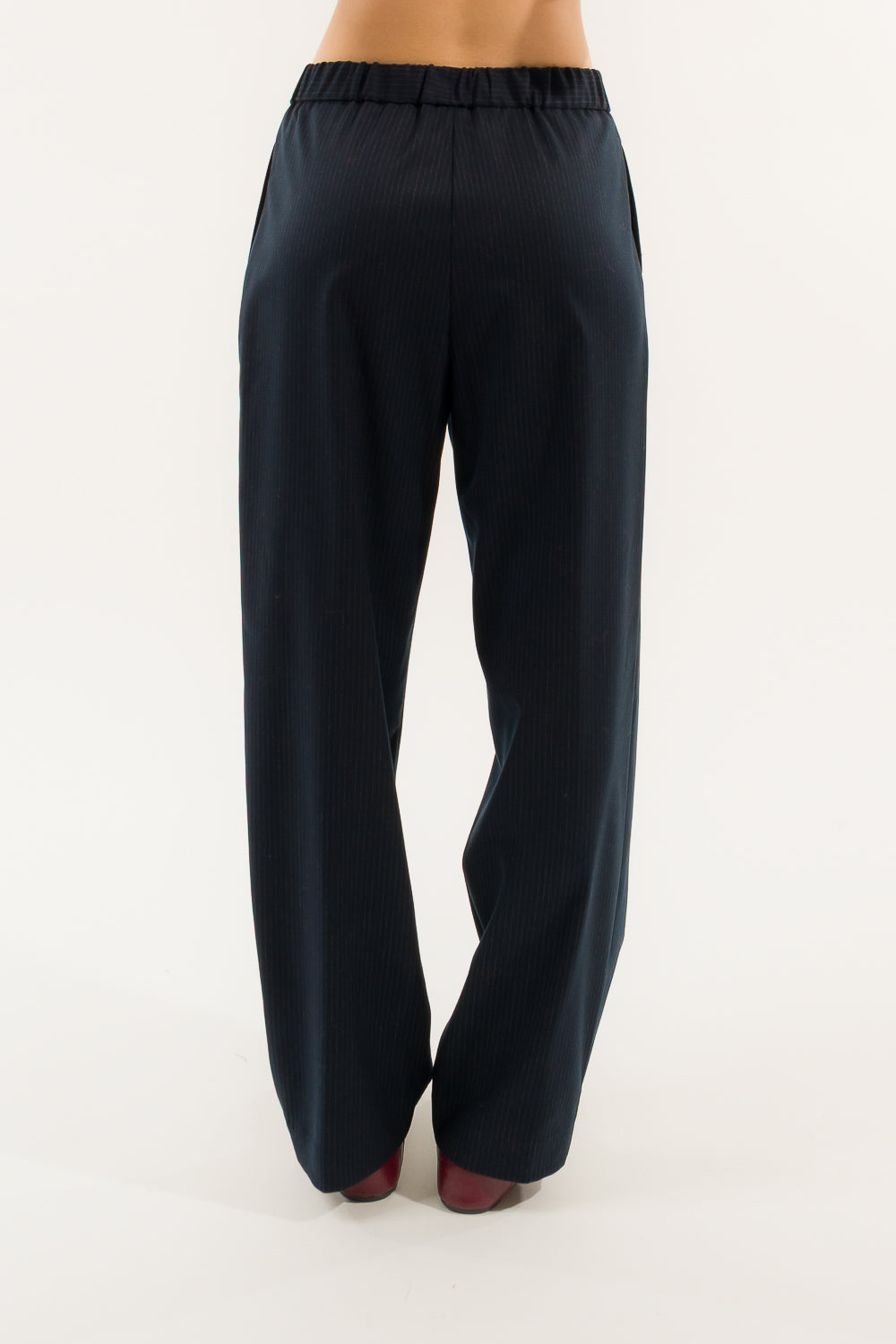 PANTALONE PINCES GESSATO ELASTICATO