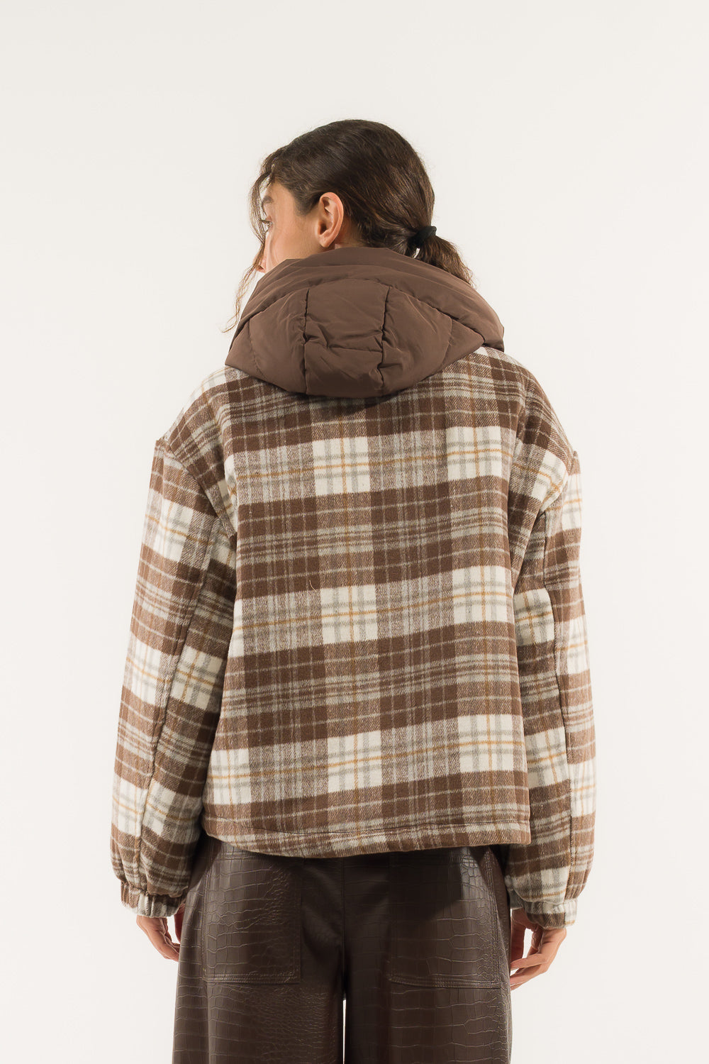 BOMBER CHECK CAPPUCCIO IMBOTTITO