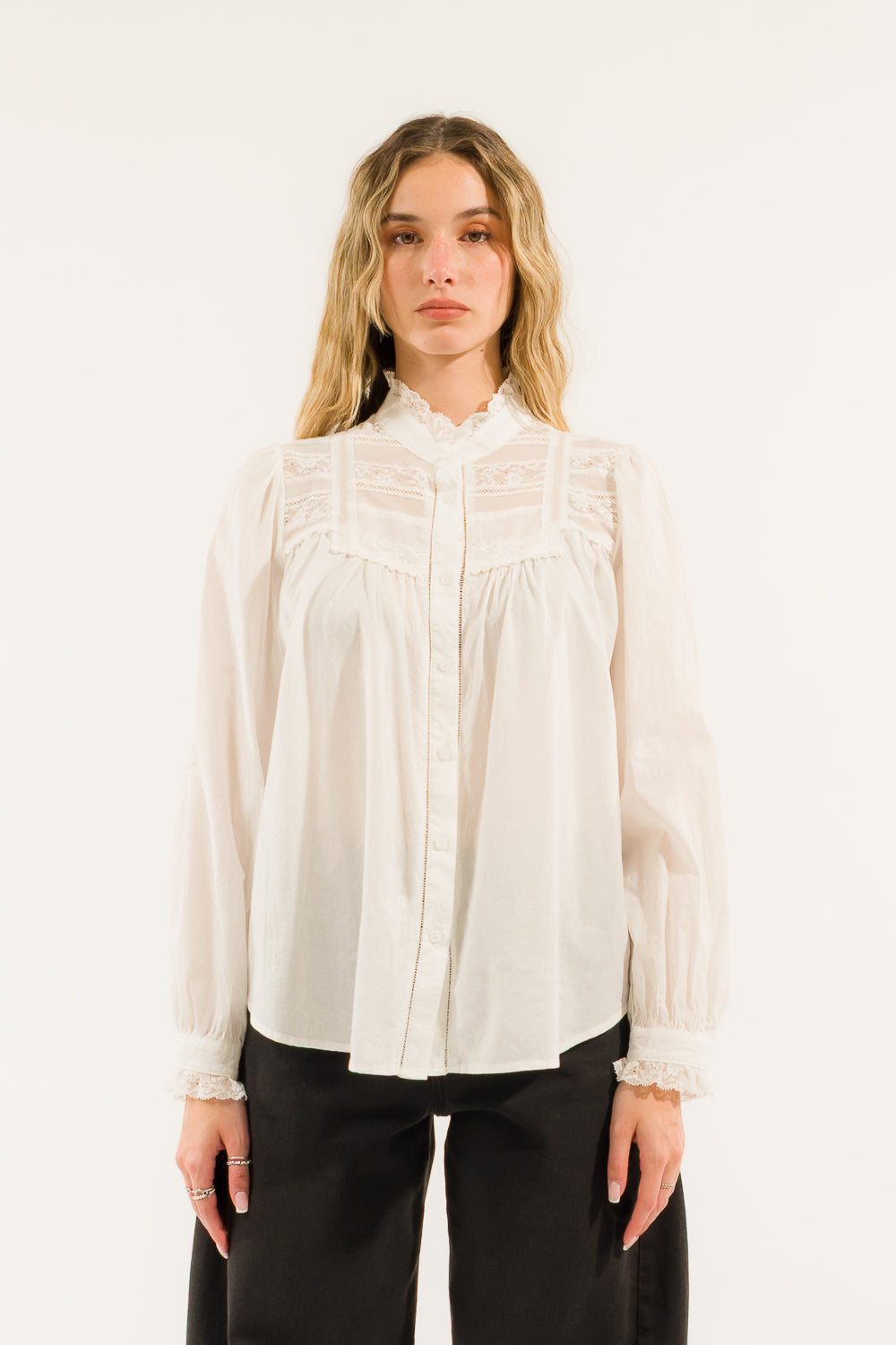 CAMICIA COLLO PIZZO