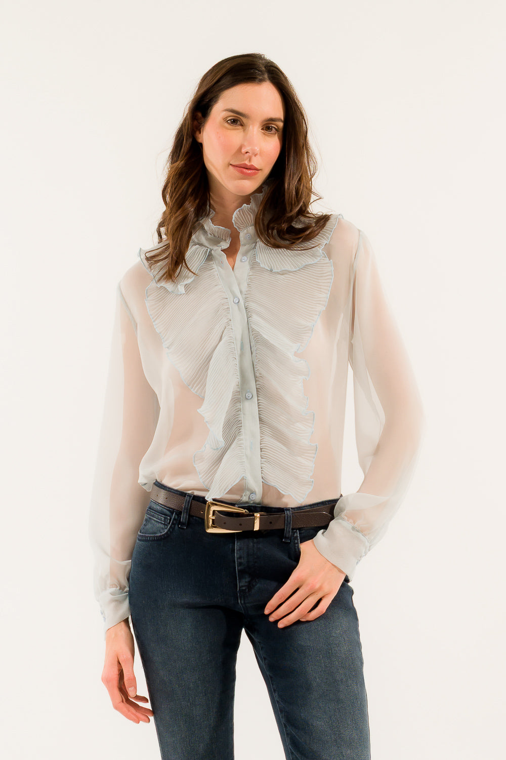 CAMICIA JABOT PLISSE