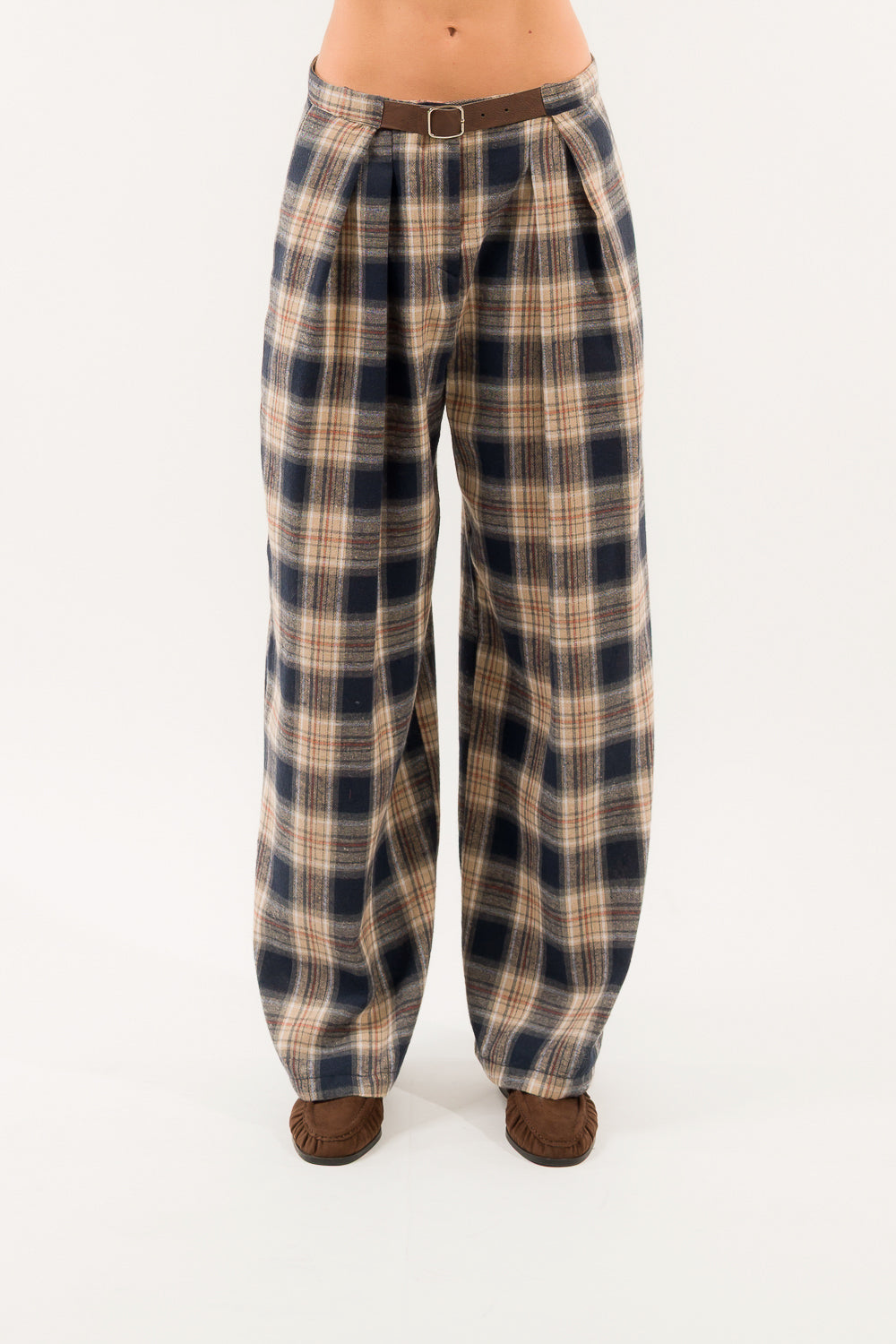 PANTALONE CHECK FIBBIA