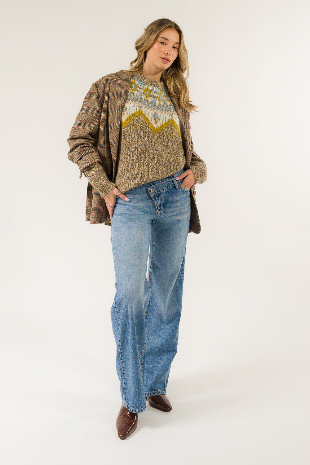 JEANS MIKY ABBOTTONATURA ASIMMETRICA