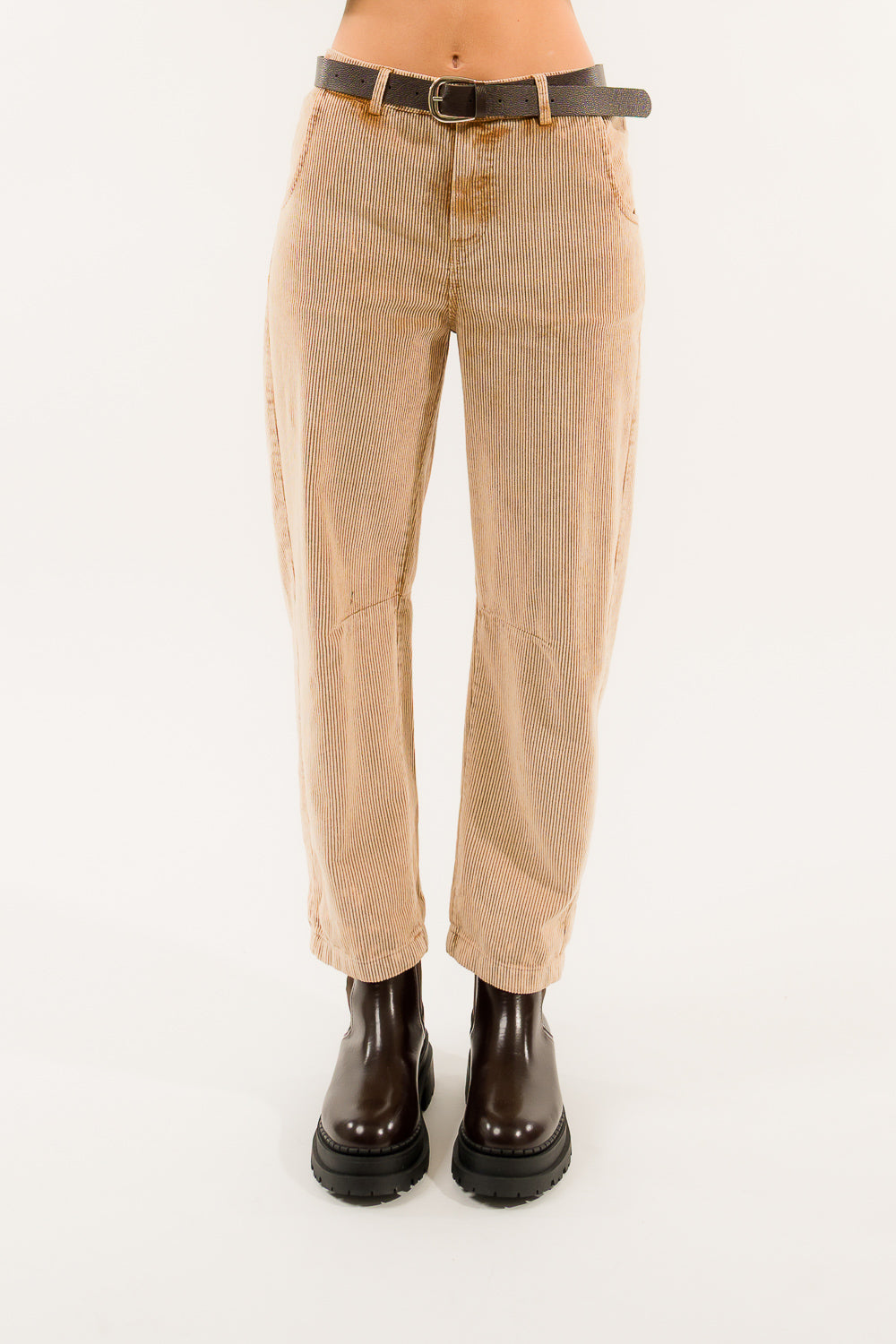 PANTALONE BARREL VELLUTO