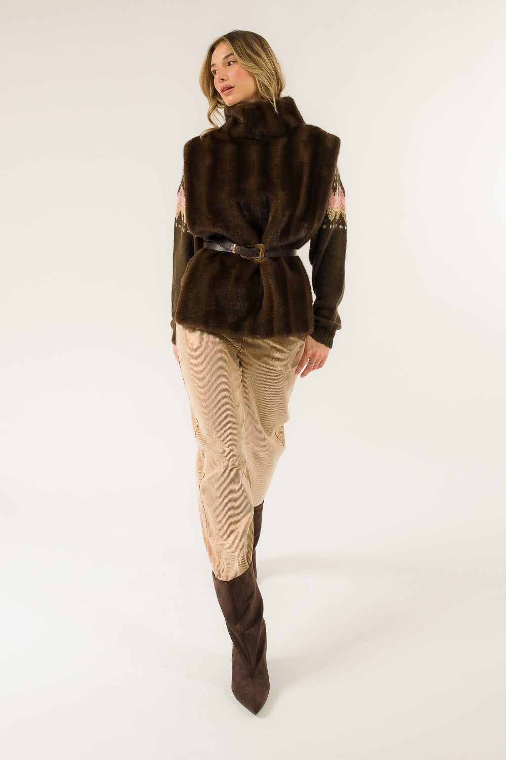 PANTALONE BARREL VELLUTO