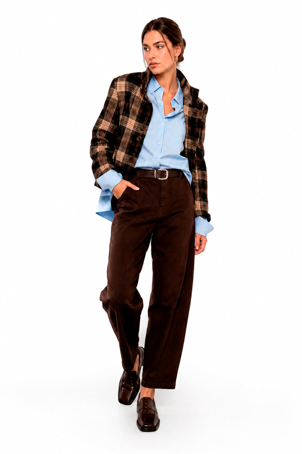 PANTALONE BARREL CON CINTURA