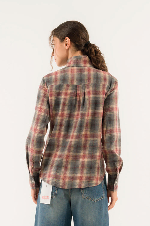 CAMICIA CHECK COLLO ALTO
